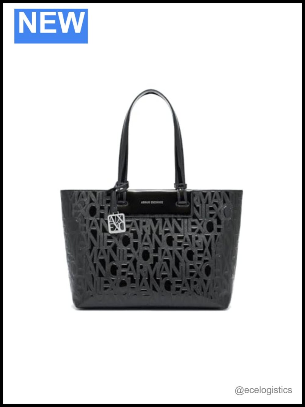 Armani Exchange All Over Print Tote Satchel Polyester